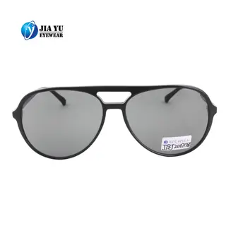 High Quality Handmade Double Bridge Round Acetate Men Sunglasses